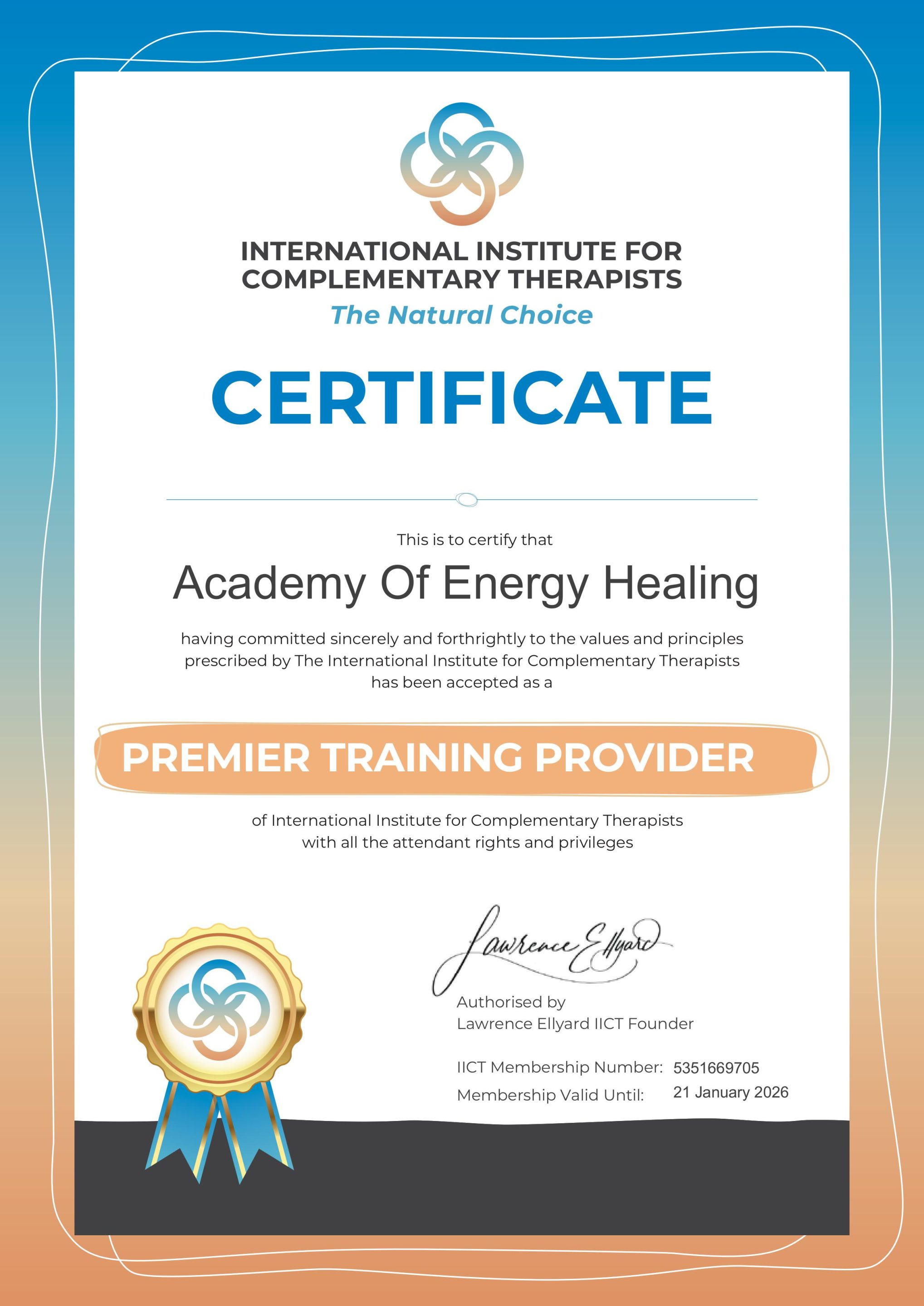Internationally Accredited Energy Healing Courses