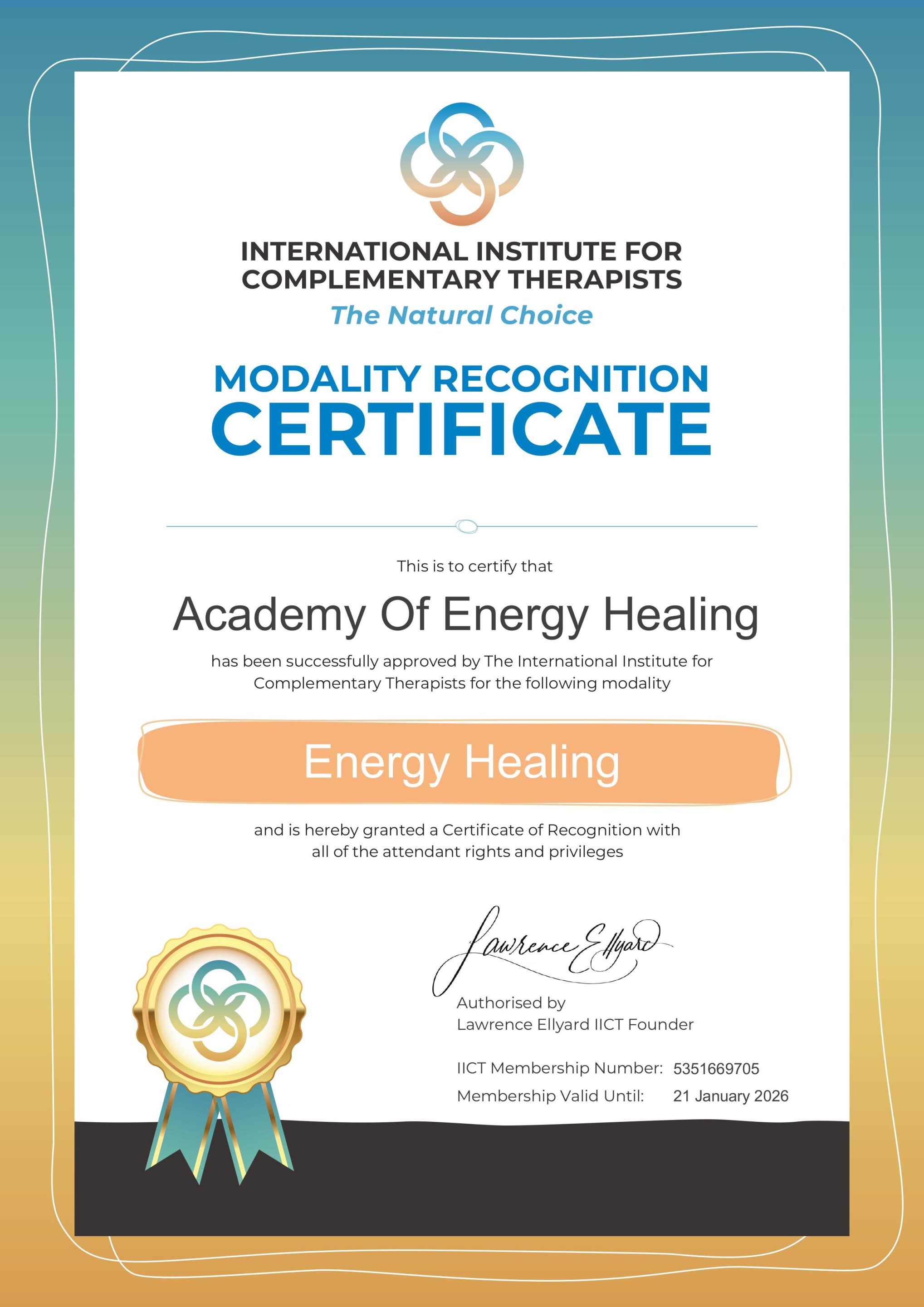 Internationally Accredited Energy Healing Courses